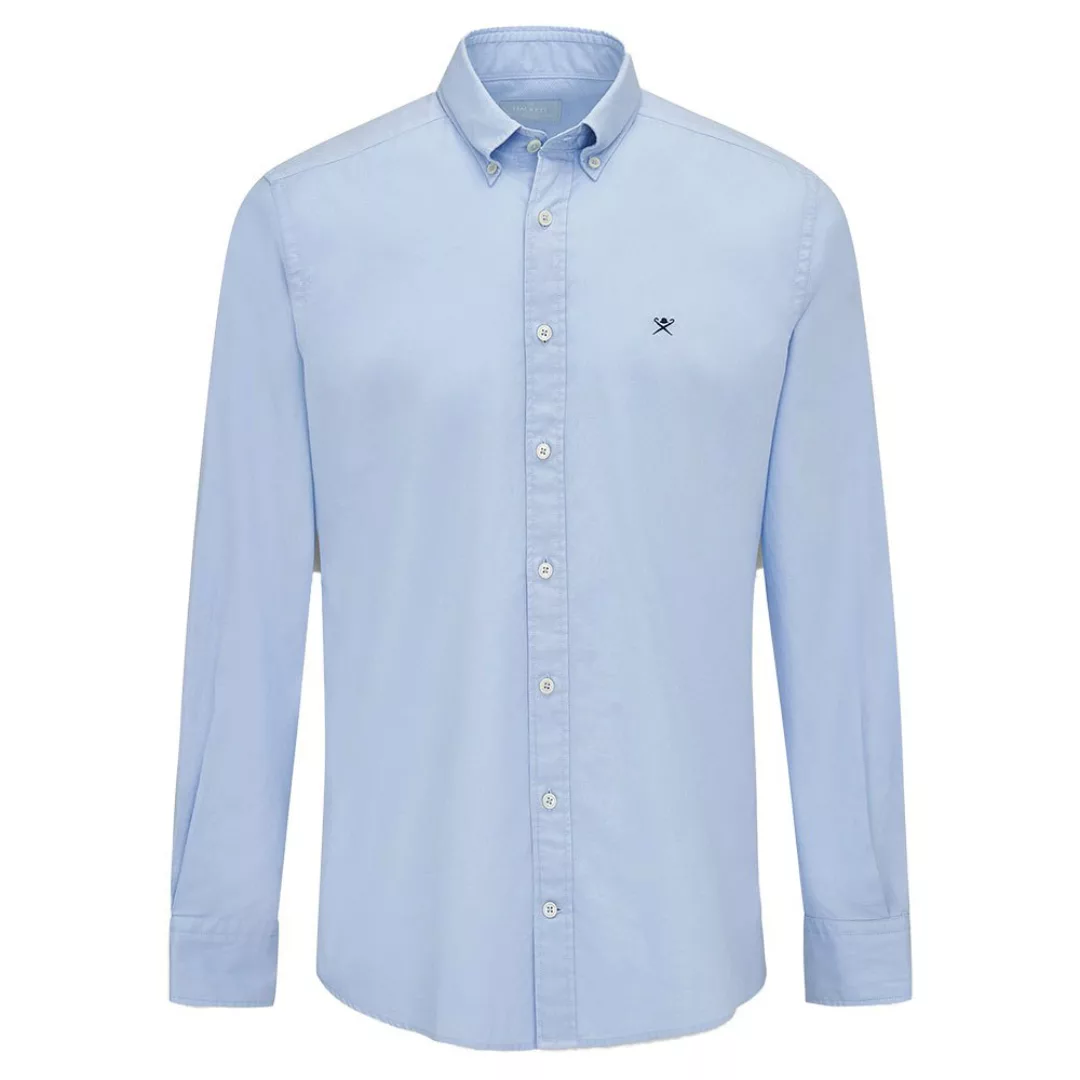 Hackett Garment Dyed Oxford Langarm Hemd M Sky günstig online kaufen