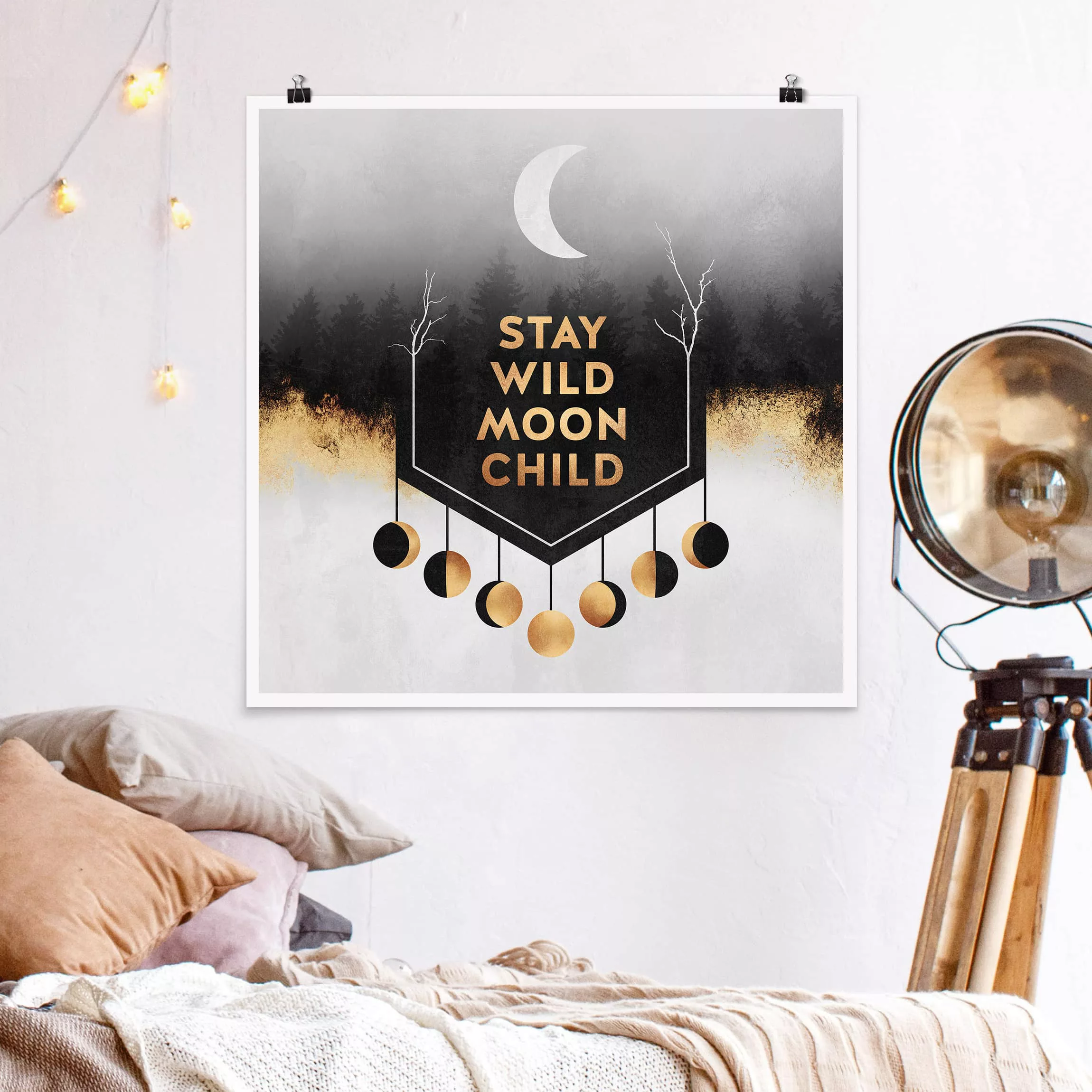 Poster Spruch - Quadrat Stay Wild Moon Child günstig online kaufen