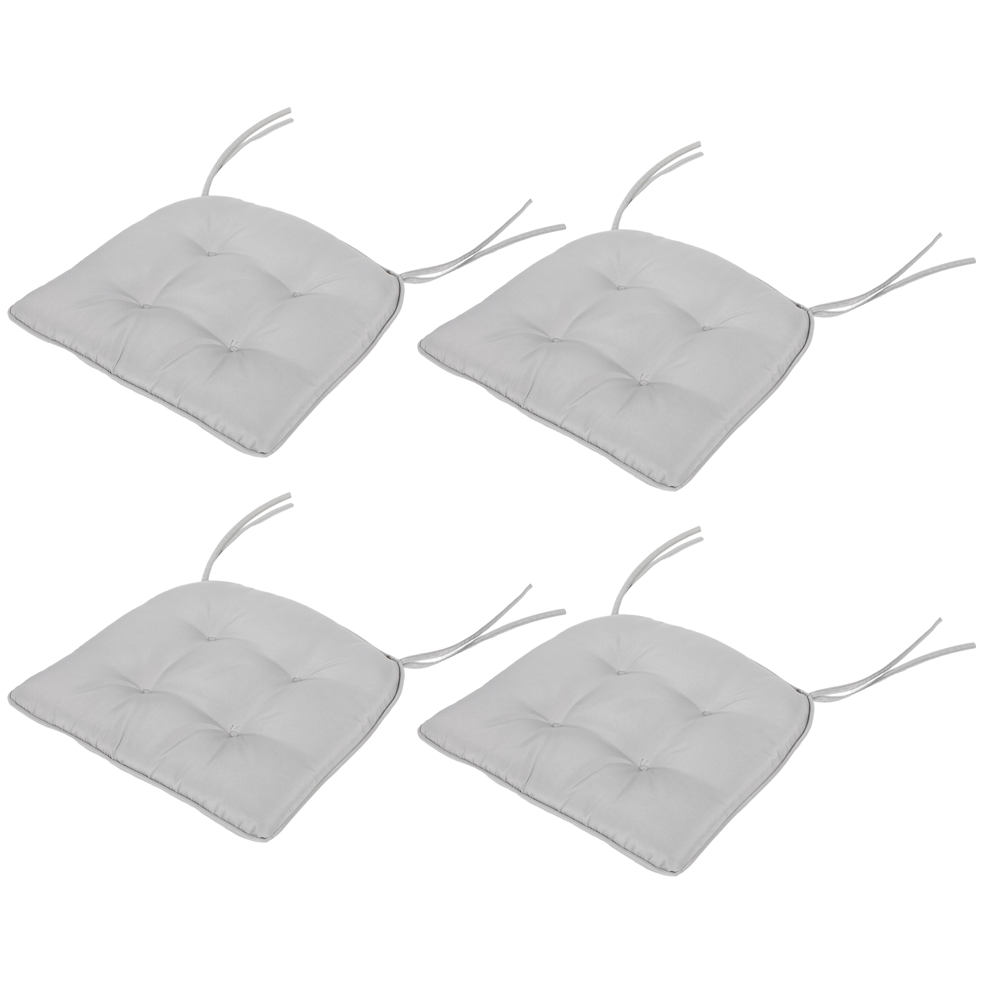 Outsunny Set mit 4 Gartenstuhlpolstern mit Steppung Gepolstertes Gartenstuh günstig online kaufen