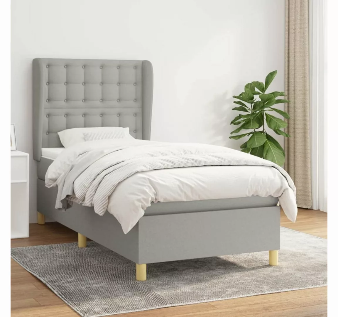 vidaXL Boxspringbett Bett Boxspringbett mit Matratze & Topper Stoff verschi günstig online kaufen