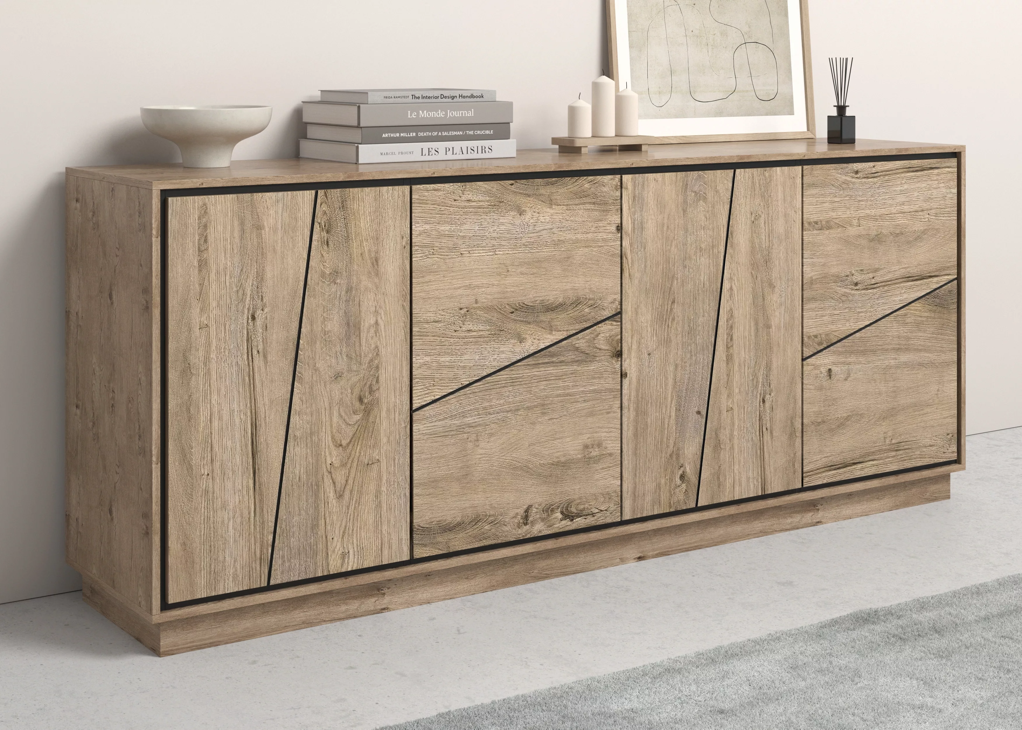 COTTA Sideboard "Accent", Schwebeoptik durch Sockelfuß, Breite 204 cm günstig online kaufen