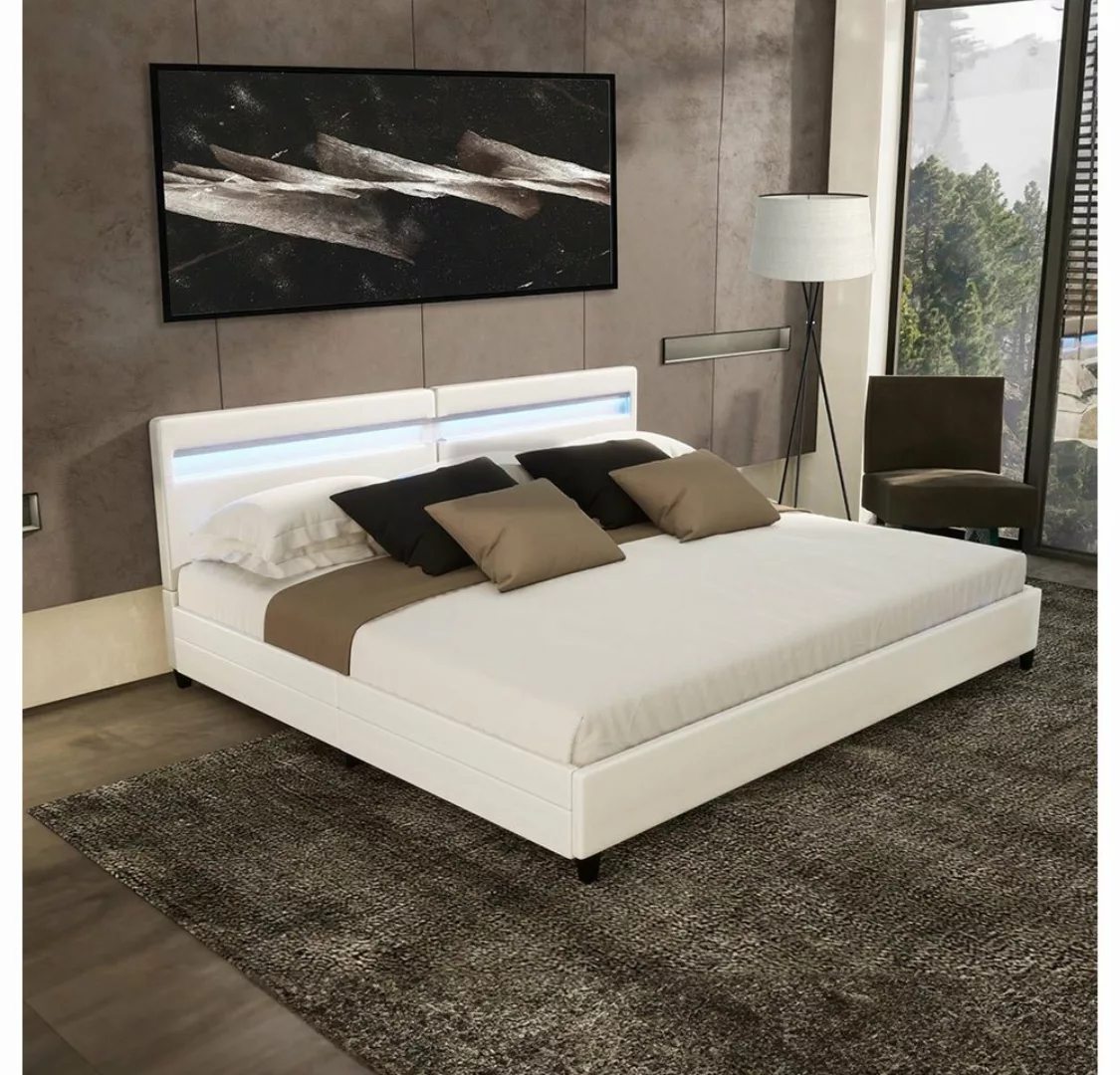 HOME DELUXE Bett LED Bett NUBE mit Schubladen 200 x 200 cm & 270 x 200 cm ( günstig online kaufen