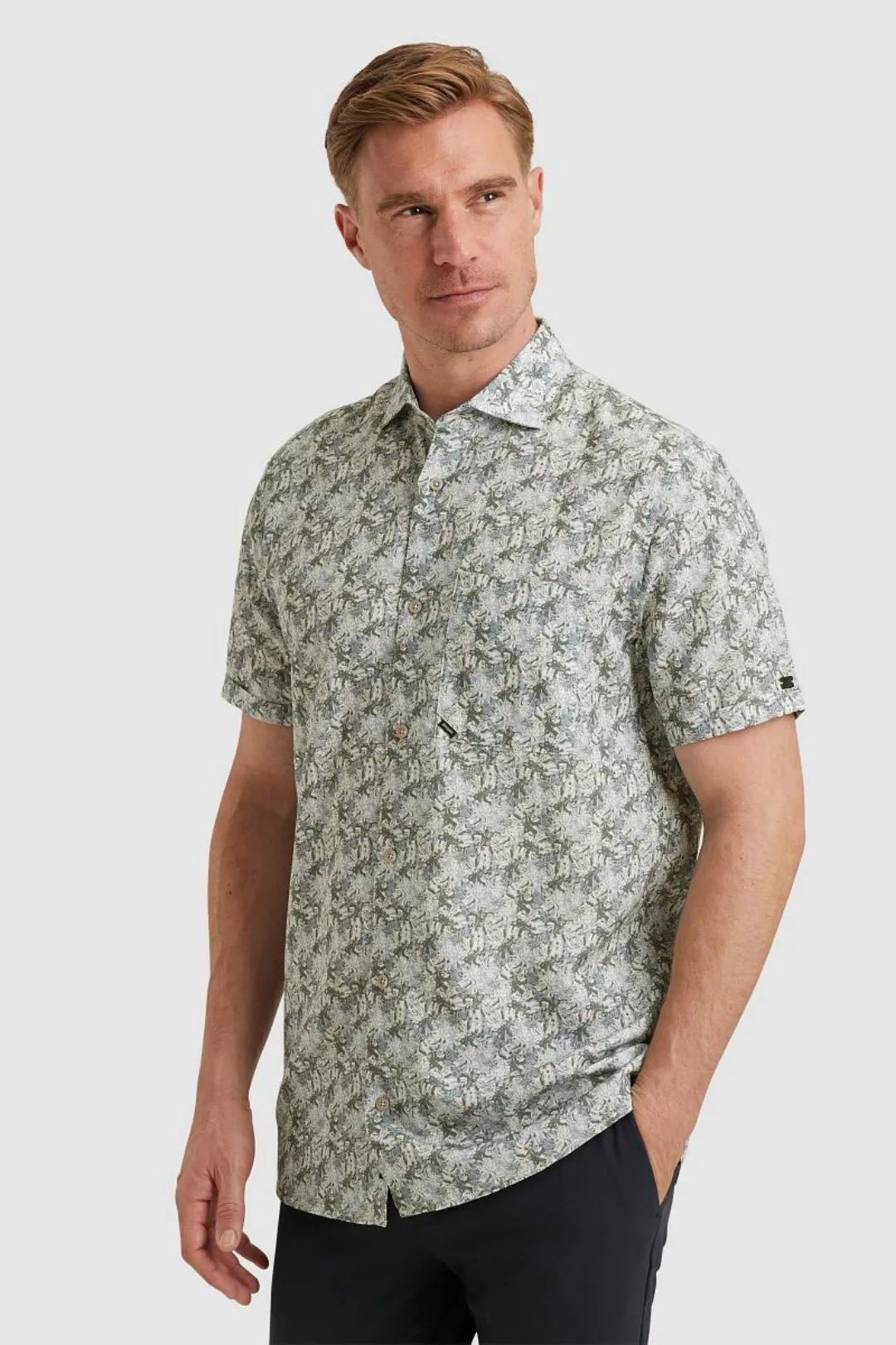 Vanguard Short Sleeve Hemd Print Blau Grün - Größe XXL günstig online kaufen