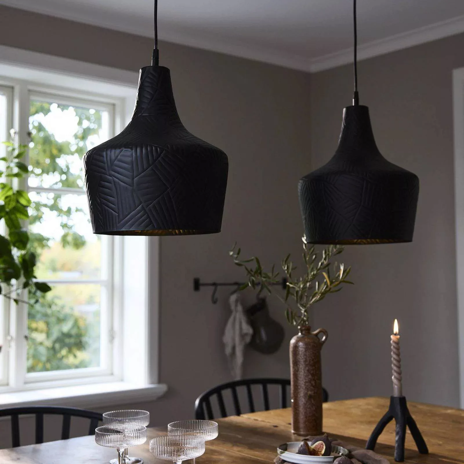 PR Home Ribble Hängeleuchte matt-schwarz Ø 25cm günstig online kaufen
