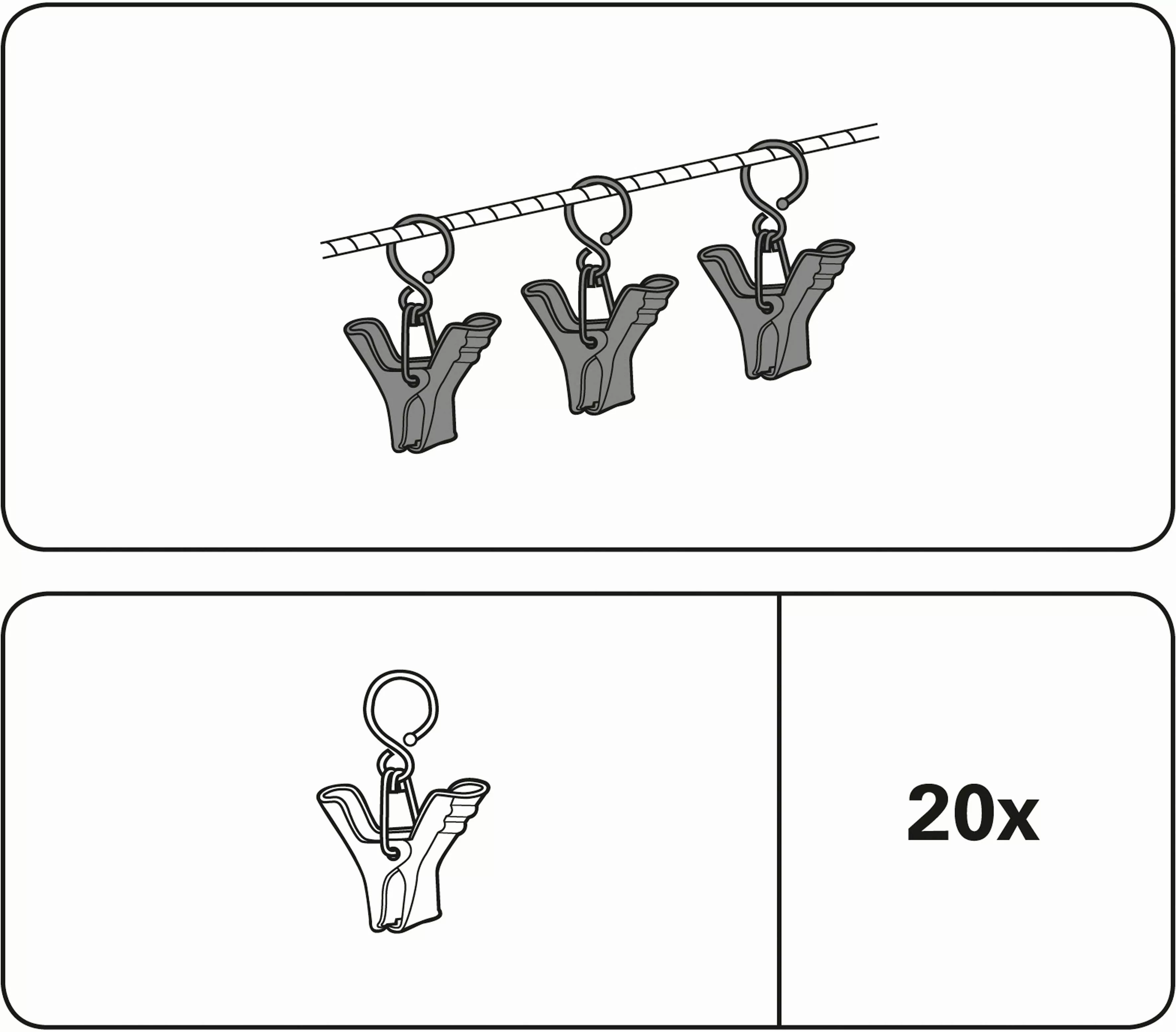 GARDINIA Seilklammern, Seilspanngarnituren, (Packung, 20-St), Serie günstig online kaufen