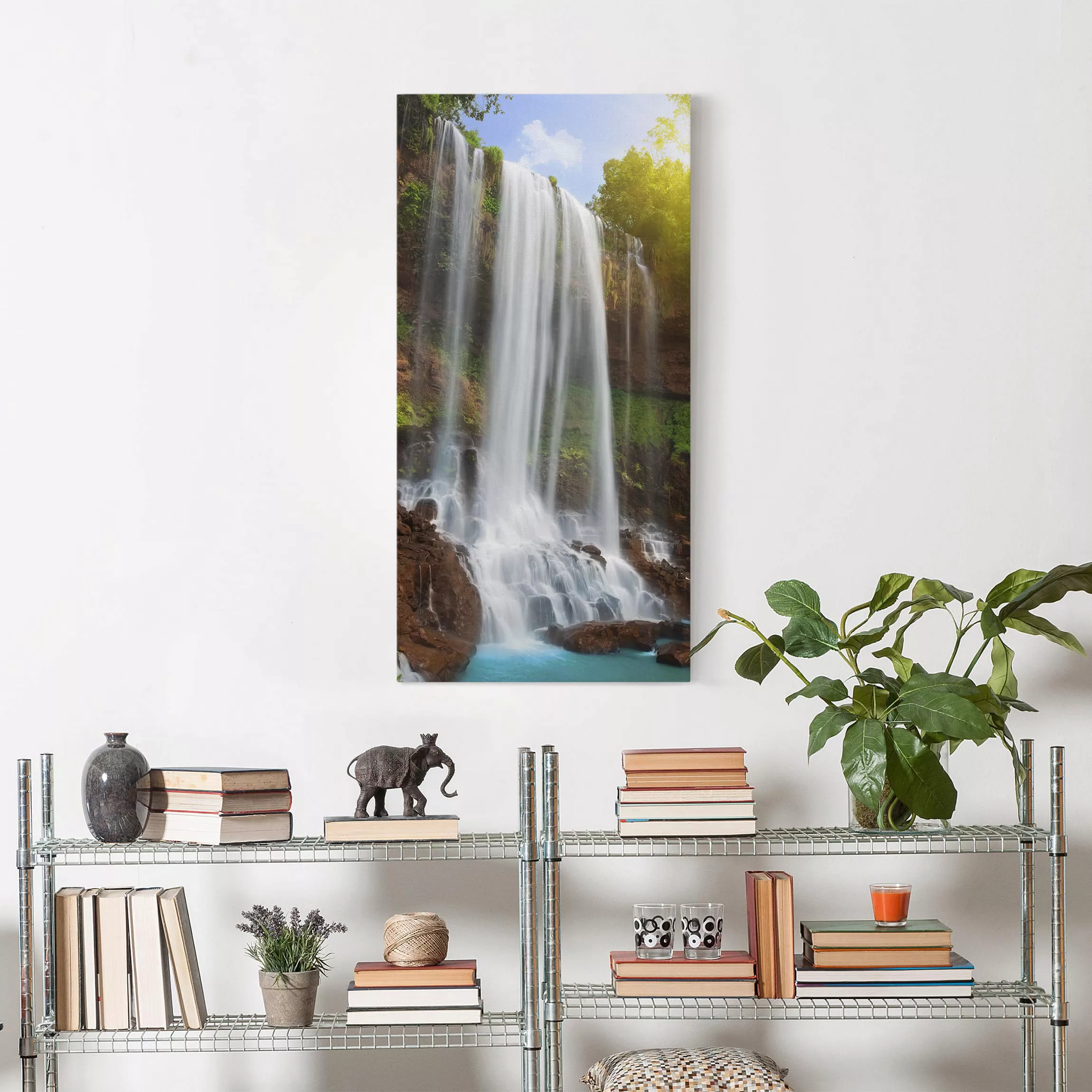 Leinwandbild Wasserfall - Hochformat Waterfalls günstig online kaufen