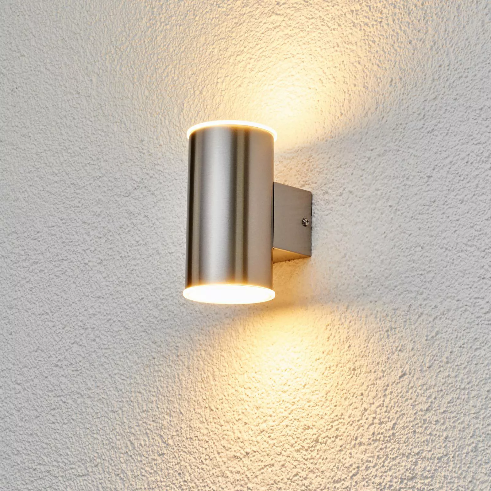 LED-Außenwandleuchte Morena aus Edelstahl 2fl. günstig online kaufen