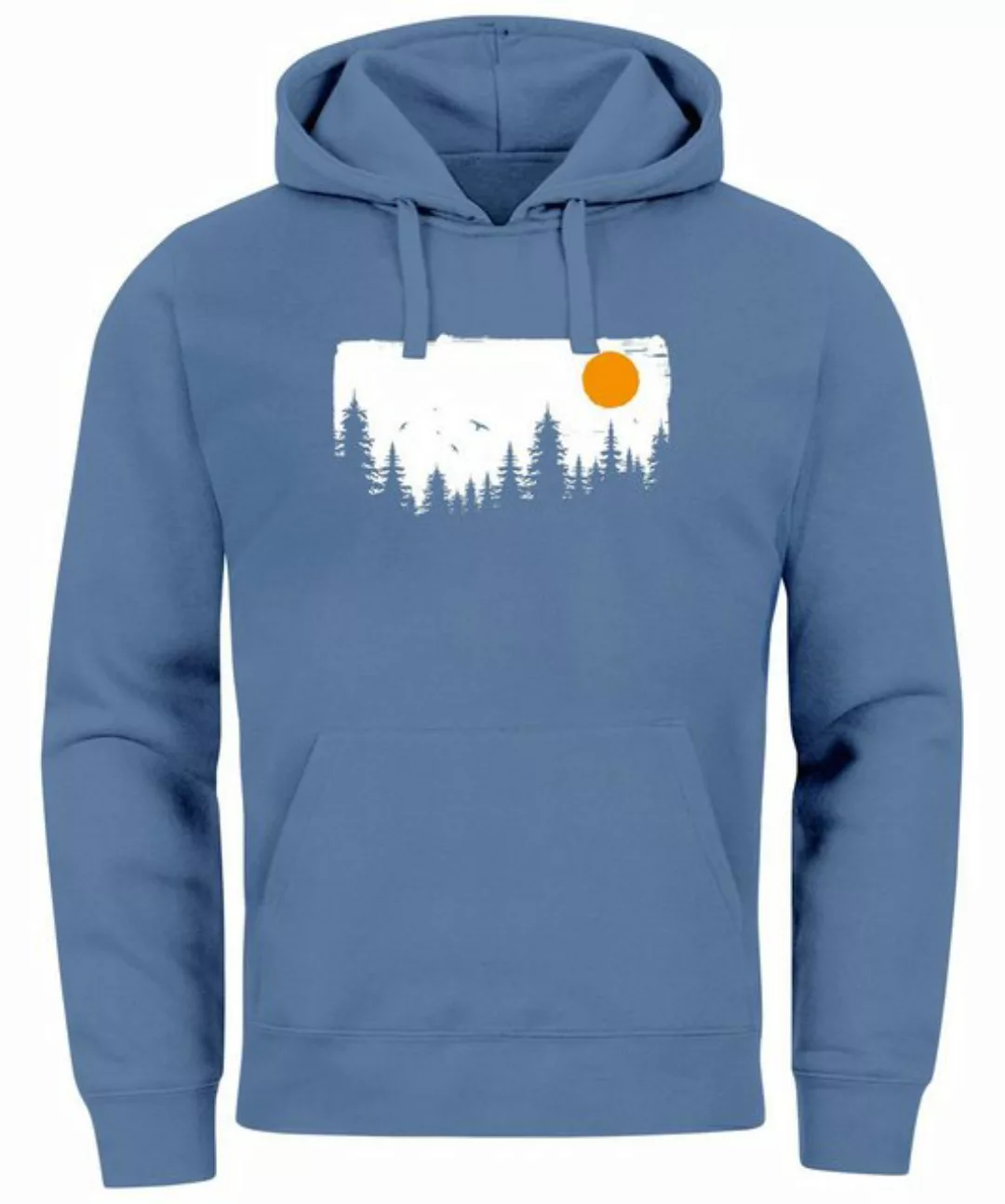 Neverless Hoodie Hoodie Herren Wald Bäume Outdoor Adventure Abenteuer Natur günstig online kaufen