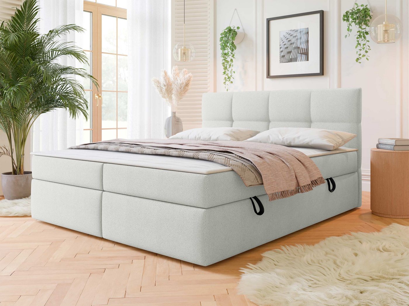 MIRJAN24 Boxspringbett Figaro (mit zwei Bettkästen), 140/160/180 cm, Bonell günstig online kaufen