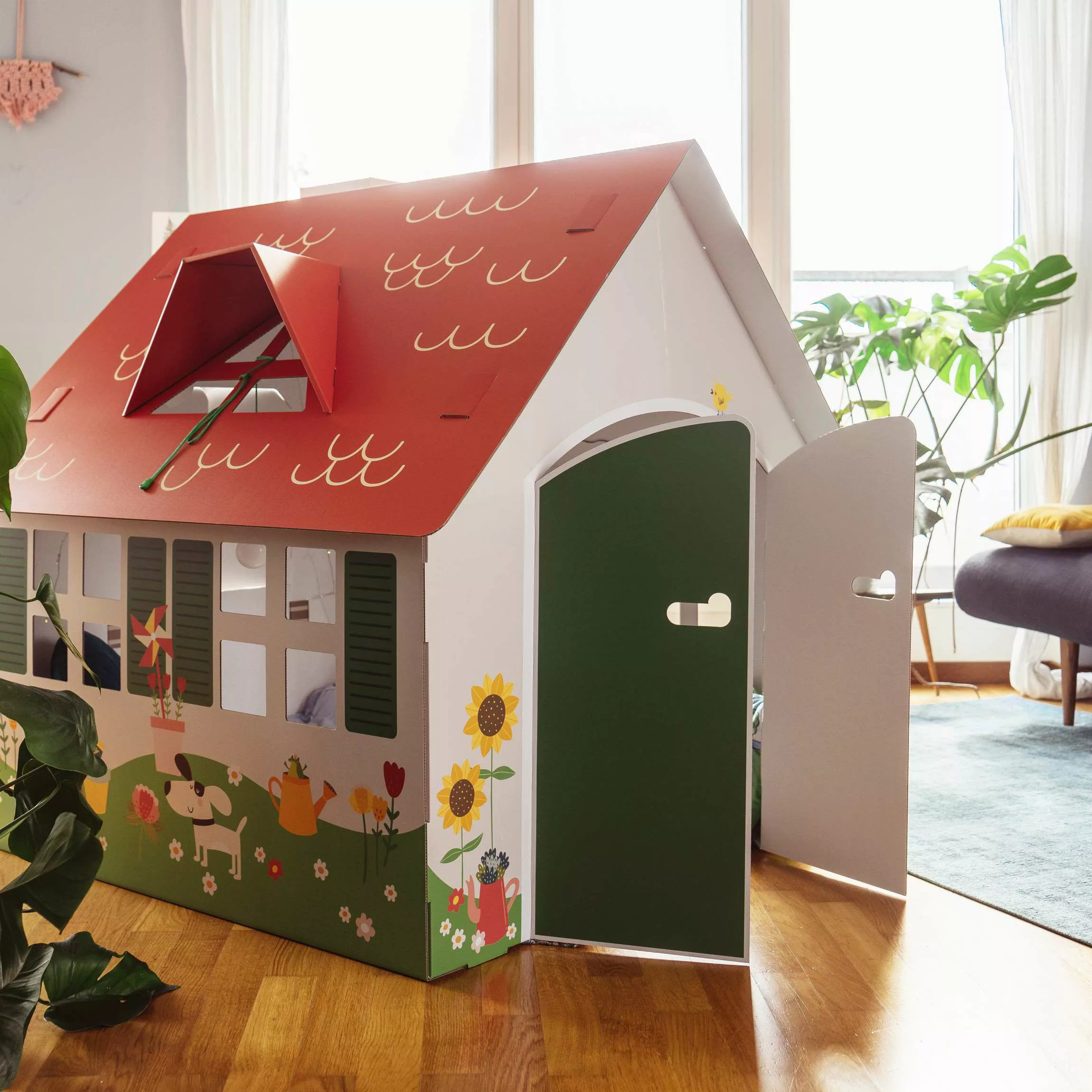 FOLDZILLA Spielhaus Pappe XXL Spielhaus Gartenhaus günstig online kaufen