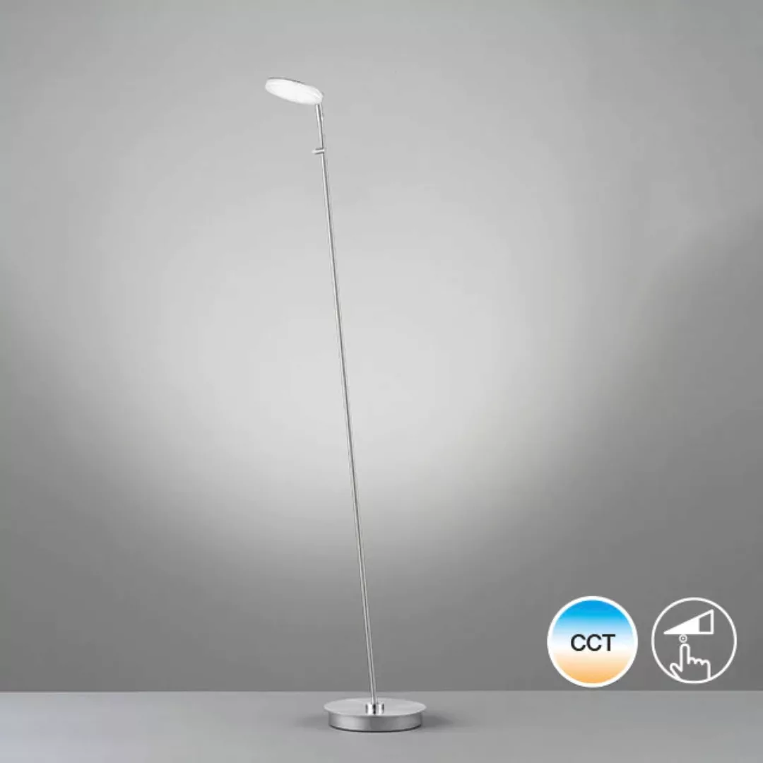 LED-Stehleuchte Dent, dimmbar, CCT, 1 x 8W, nickel günstig online kaufen