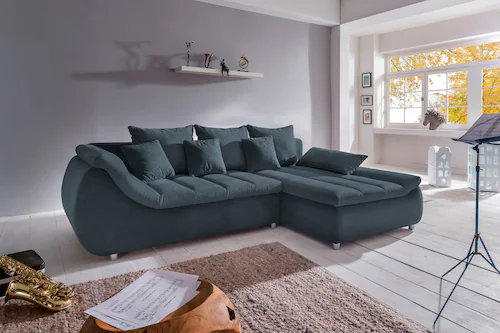 INOSIGN Ecksofa »Imola elegant und bequem, aktuelle Steppung im Sitz, L-For günstig online kaufen