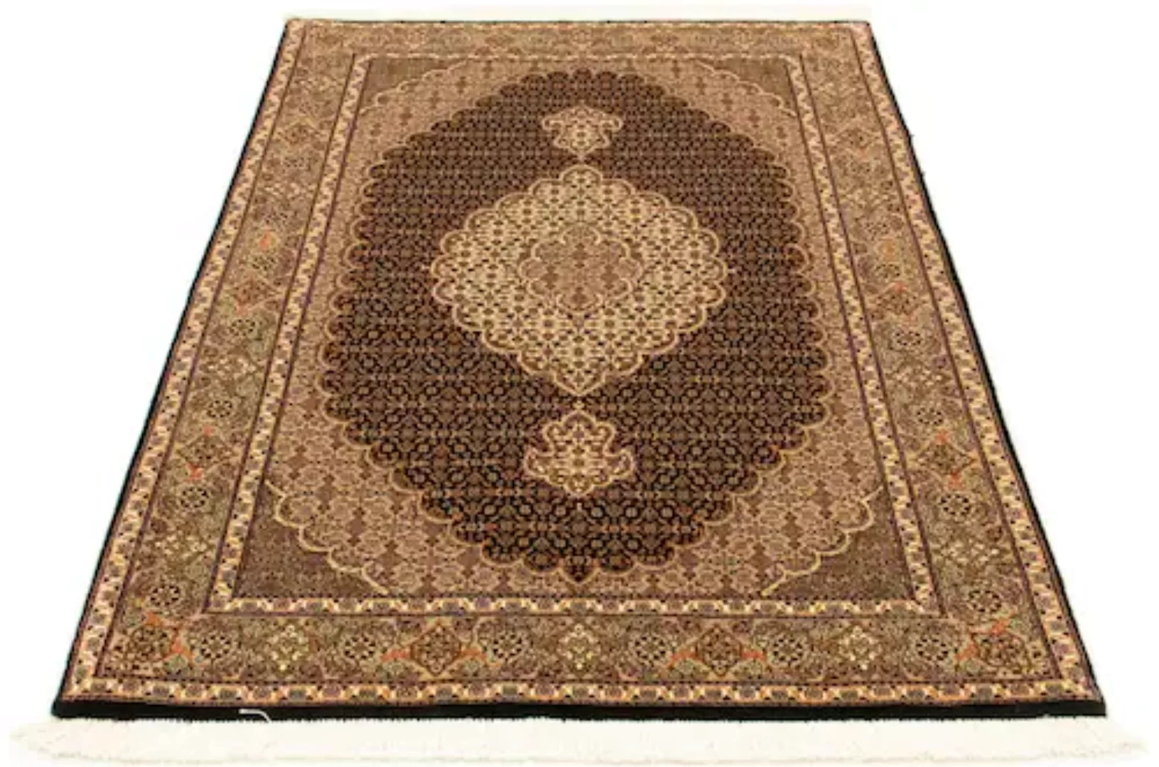morgenland Teppich »Täbriz 50 Raj Teppich handgeknüpft dunkelblau«, rechtec günstig online kaufen