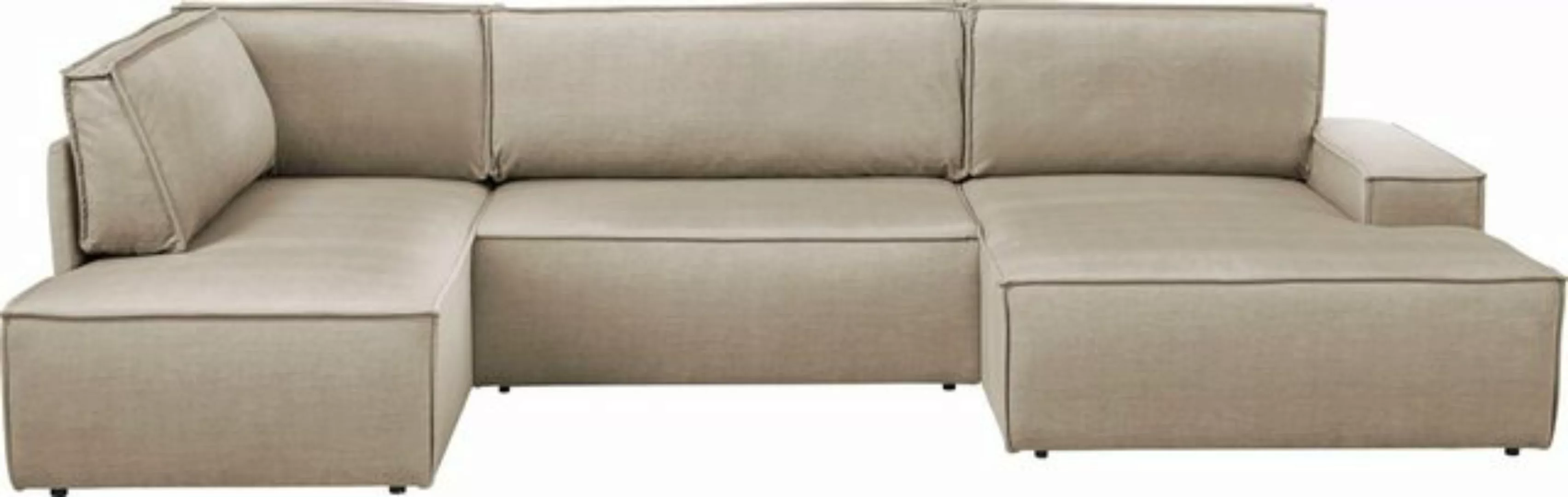 Home affaire Wohnlandschaft "SHERWOOD XXL 329 cm, U-Form, Schlafsofa,", Sch günstig online kaufen