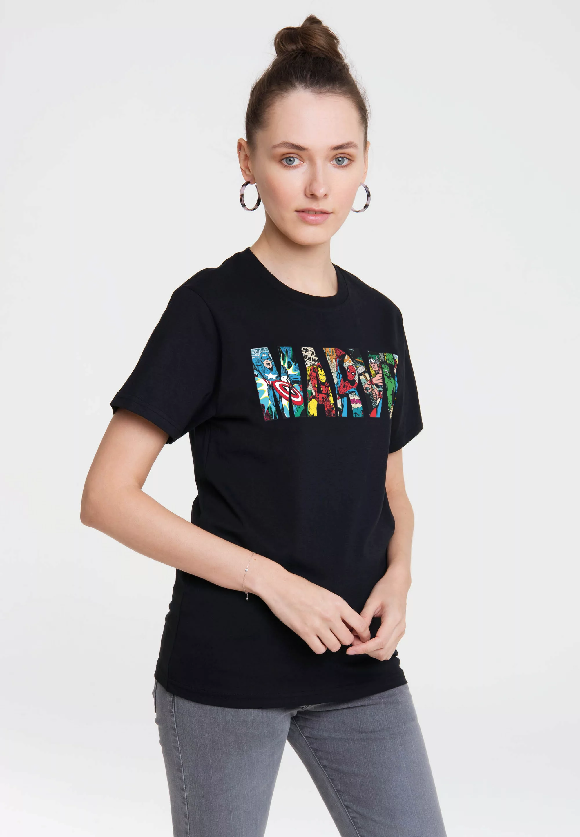 LOGOSHIRT T-Shirt "Marvel Comic Colour Logo", mit coolem Print günstig online kaufen