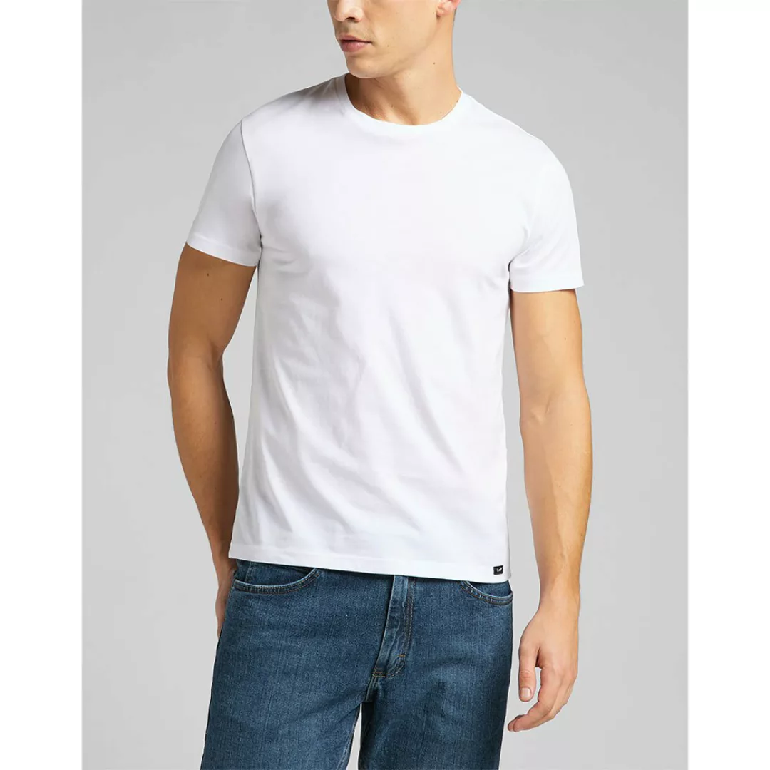 Lee Tall Fit 2 Units Kurzärmeliges T-shirt M White günstig online kaufen