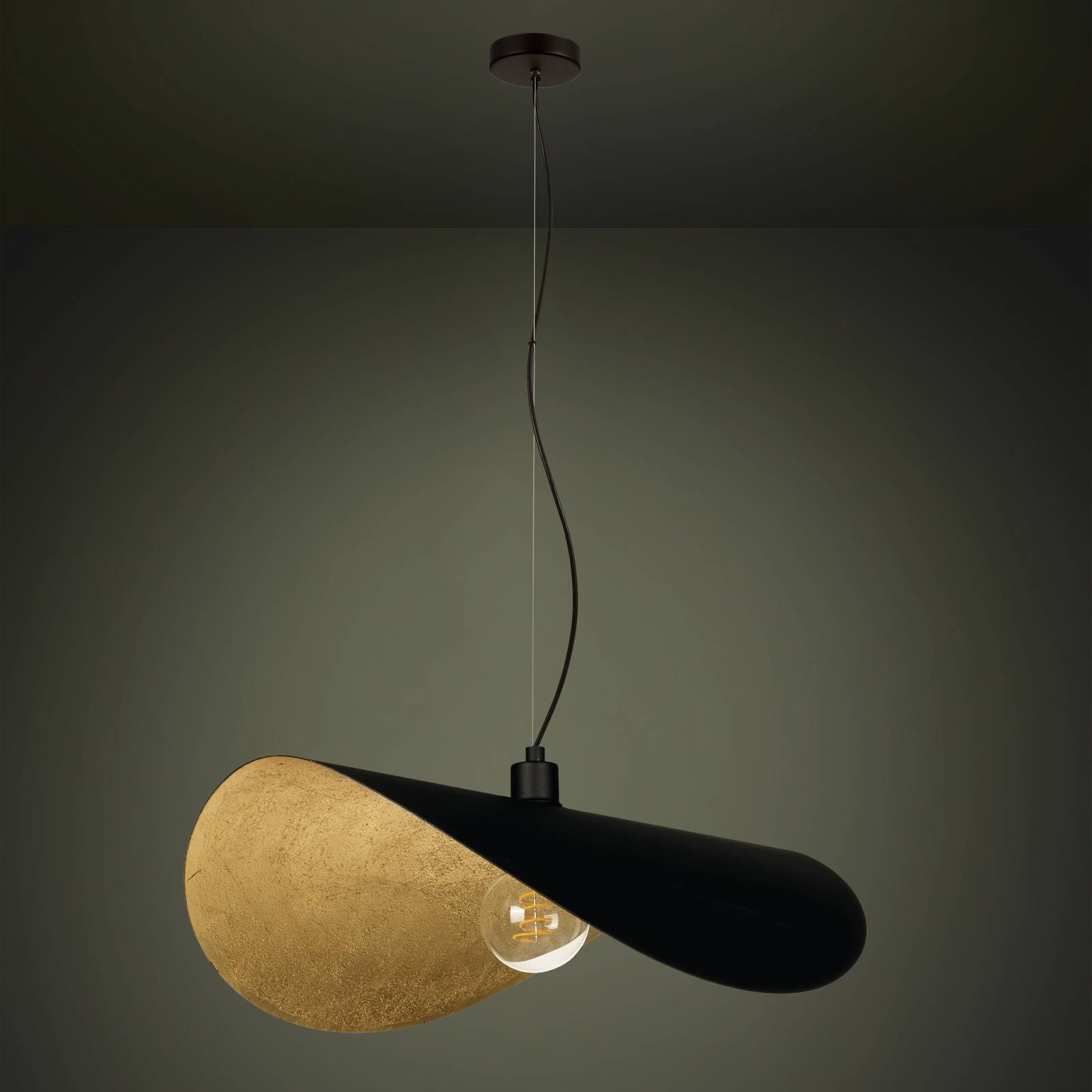 EGLO Stars Of Light Hängeleuchte Saceda L. 80cm schwarz/gold günstig online kaufen
