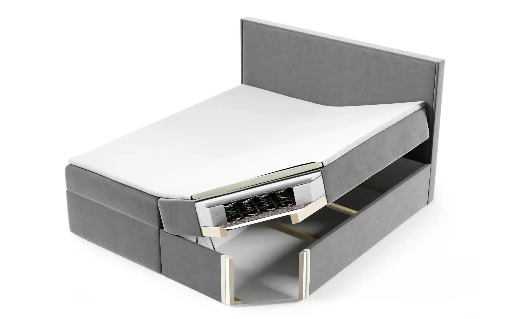 Boxbett mit Bettkasten Focus ¦ grün ¦ Maße (cm): H: 110 Betten > Polsterbet günstig online kaufen