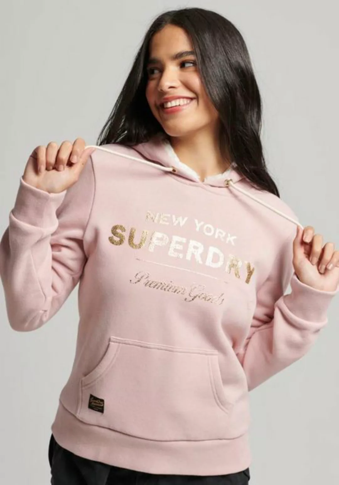 Superdry Kapuzensweatshirt SU-LUXE METALLIC LOGO HOODIE günstig online kaufen