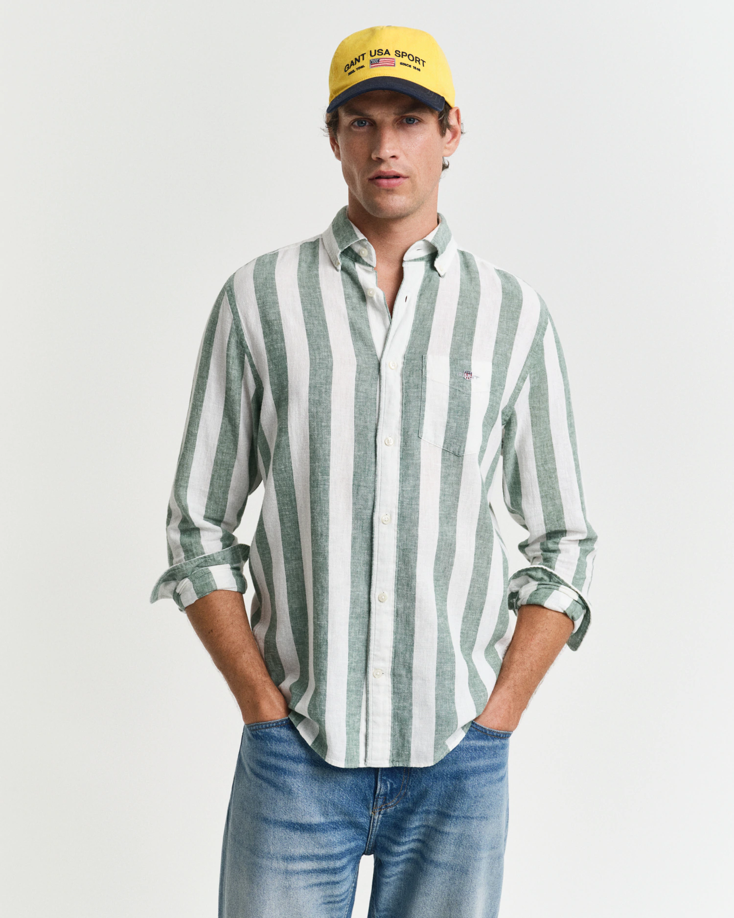 Gant Langarmhemd "REG COTTON LINEN BOLD STRIPE SHIRT" günstig online kaufen