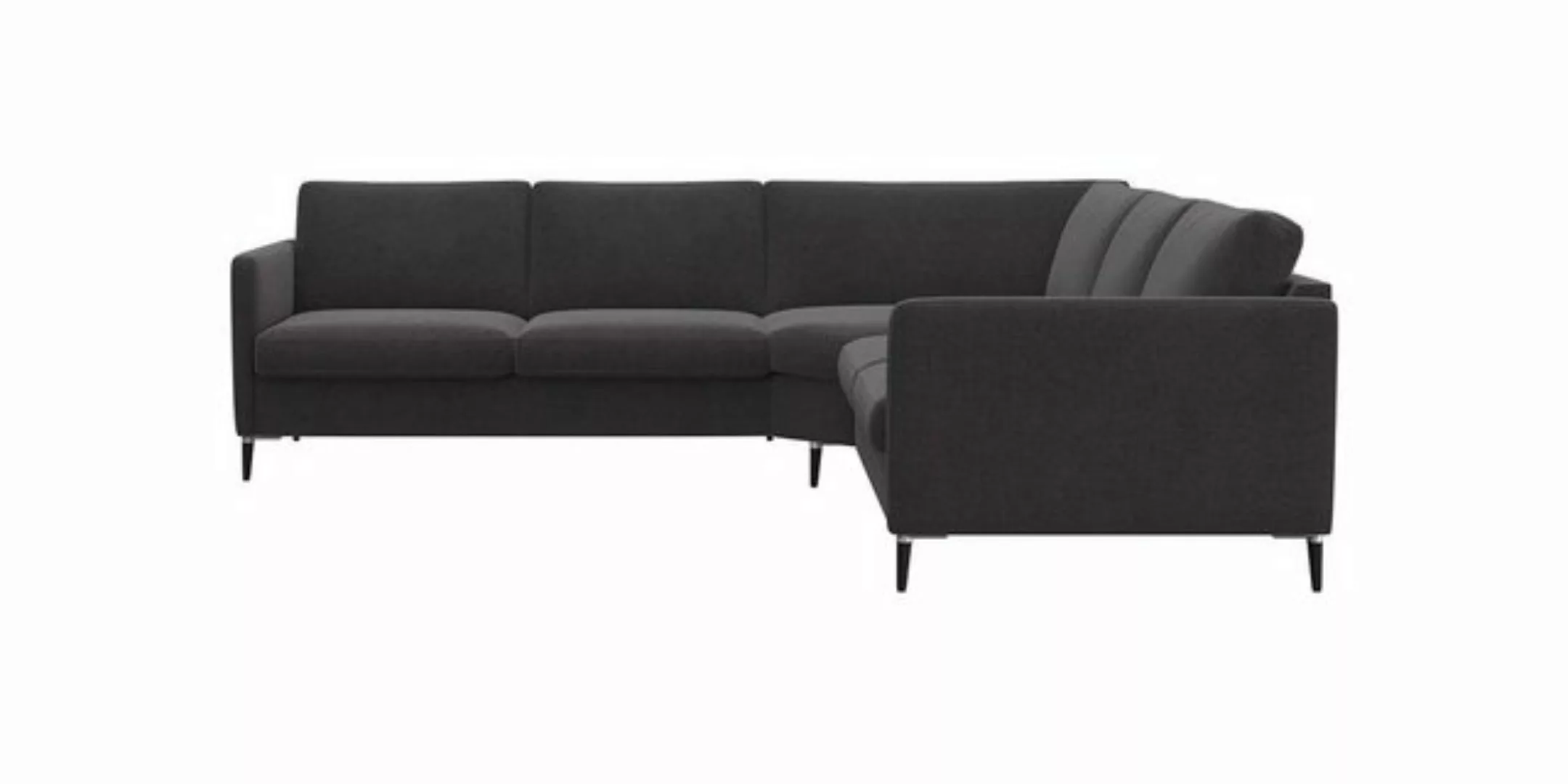 FLEXLUX Ecksofa Fiore, schmale Armlehnen, Kaltschaum, Füße Alu+schwarz günstig online kaufen