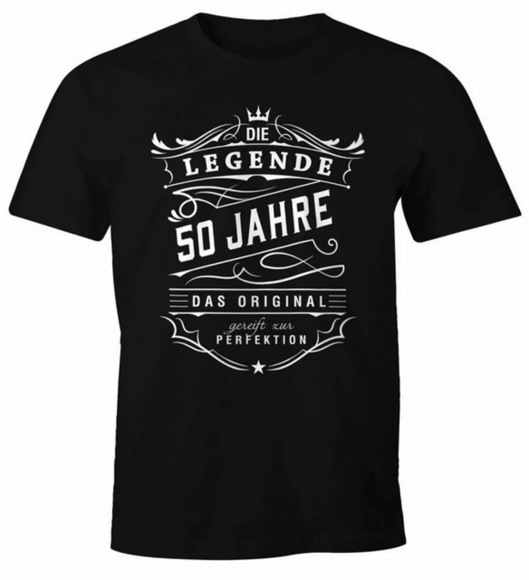 MoonWorks Print-Shirt Herren Geschenk T-Shirt Geburtstag Die Legende 30-80 günstig online kaufen