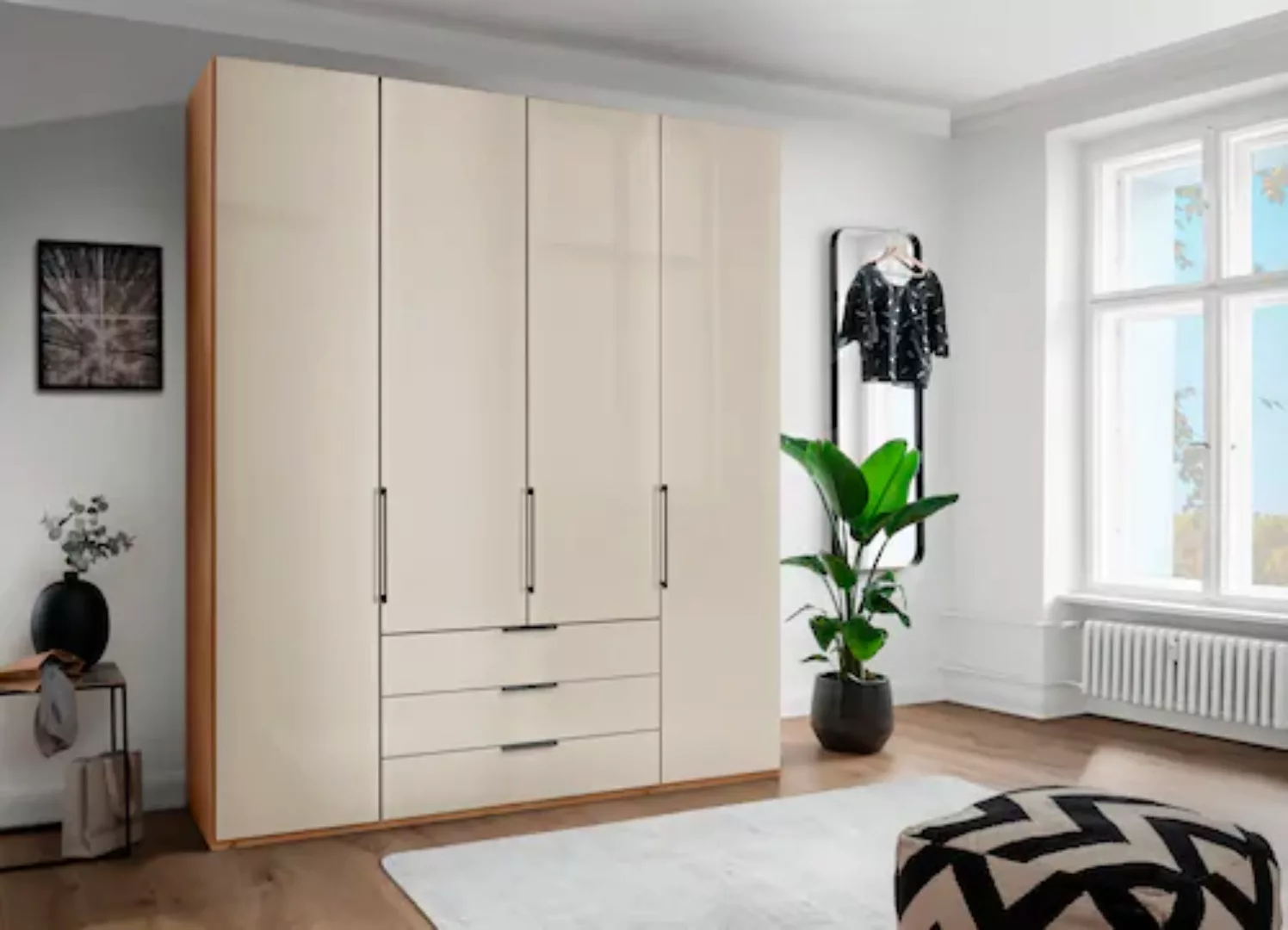 WIEMANN Drehtürenschrank "Monaco", mit Glasfront sowie hochwertigen Beschlä günstig online kaufen