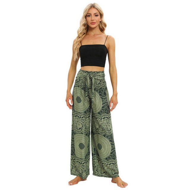 AUKUU Loungepants Bohemian Freizeit-Weitrock-Hose, Sommerhose günstig online kaufen