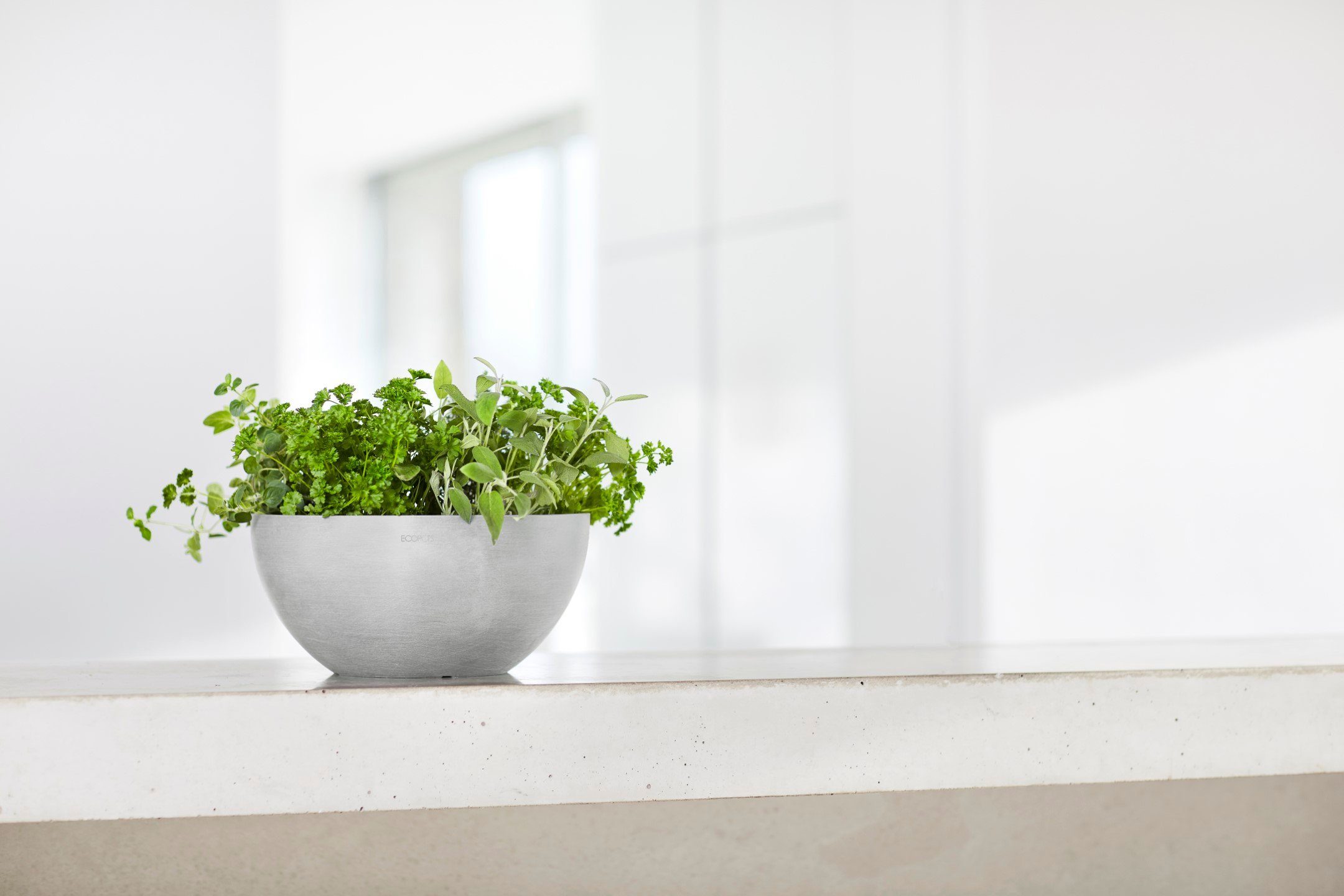 ECOPOTS Blumentopf BRUSSELS White Grey, BxTxH: günstig online kaufen