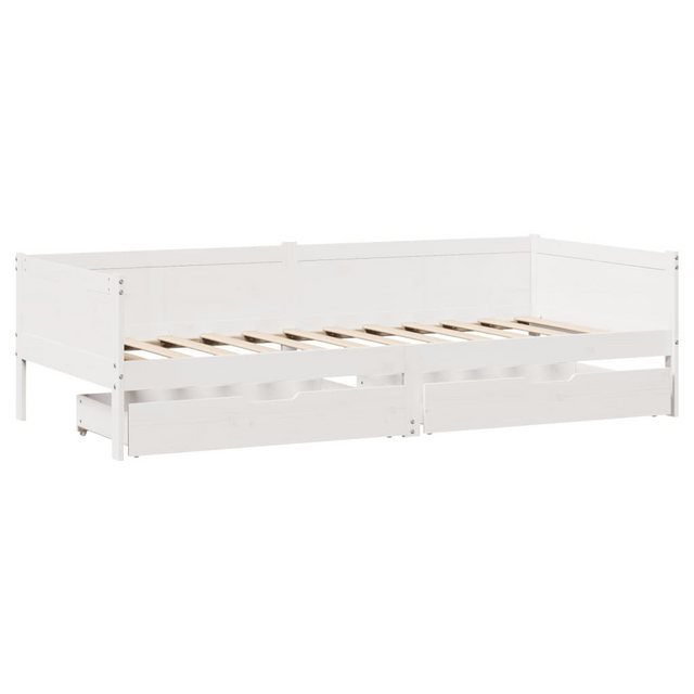 vidaXL Bett Tagesbett mit Schubladen Weiß 90x190 cm Kiefernholz günstig online kaufen