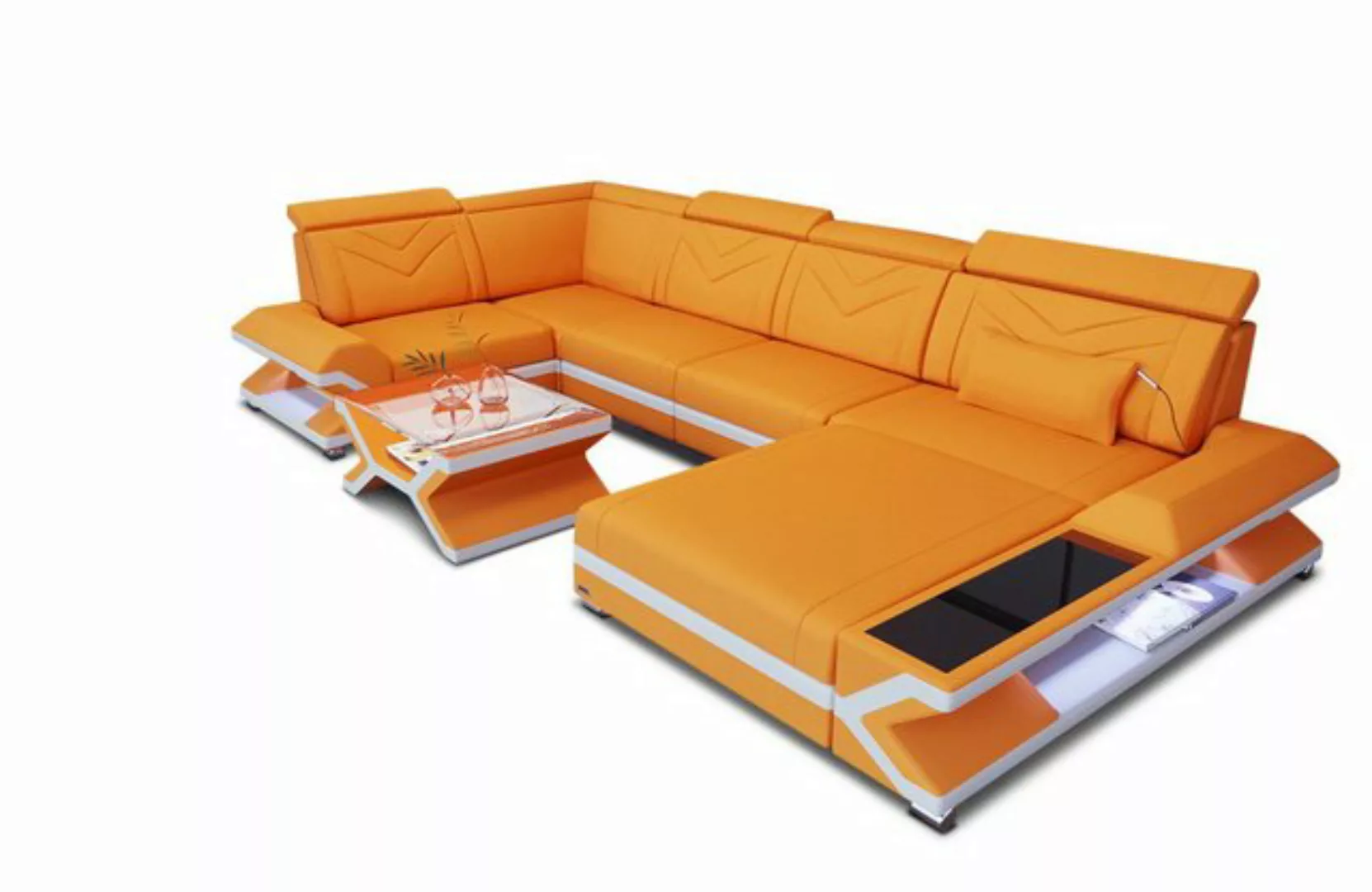 Sofa Dreams Wohnlandschaft Couch Stoff Polstersofa Napoli U Form Stoffsofa, günstig online kaufen