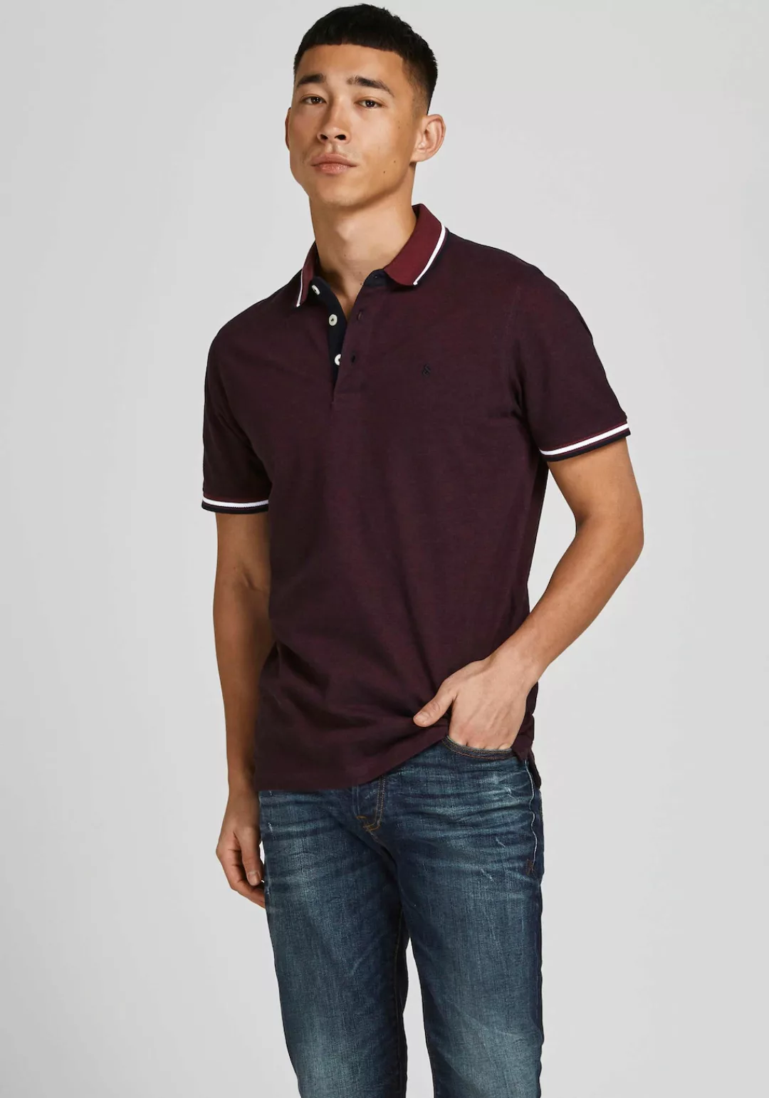 Jack & Jones Poloshirt Polo Shirt JJEPAULOS Sommer Hemd Kragen Pique Cotton günstig online kaufen