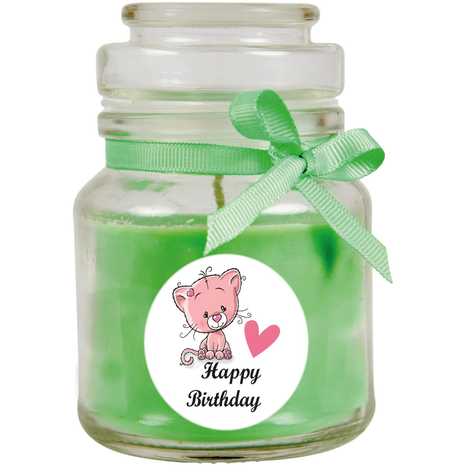 HS Candle Duftkerze & Glas Happy Birthday Bonbon Coconut Katze Limes günstig online kaufen