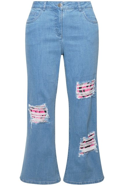 Angel of Style 5-Pocket-Jeans Jeans weites Bein Destroy-Effekten Smiley günstig online kaufen