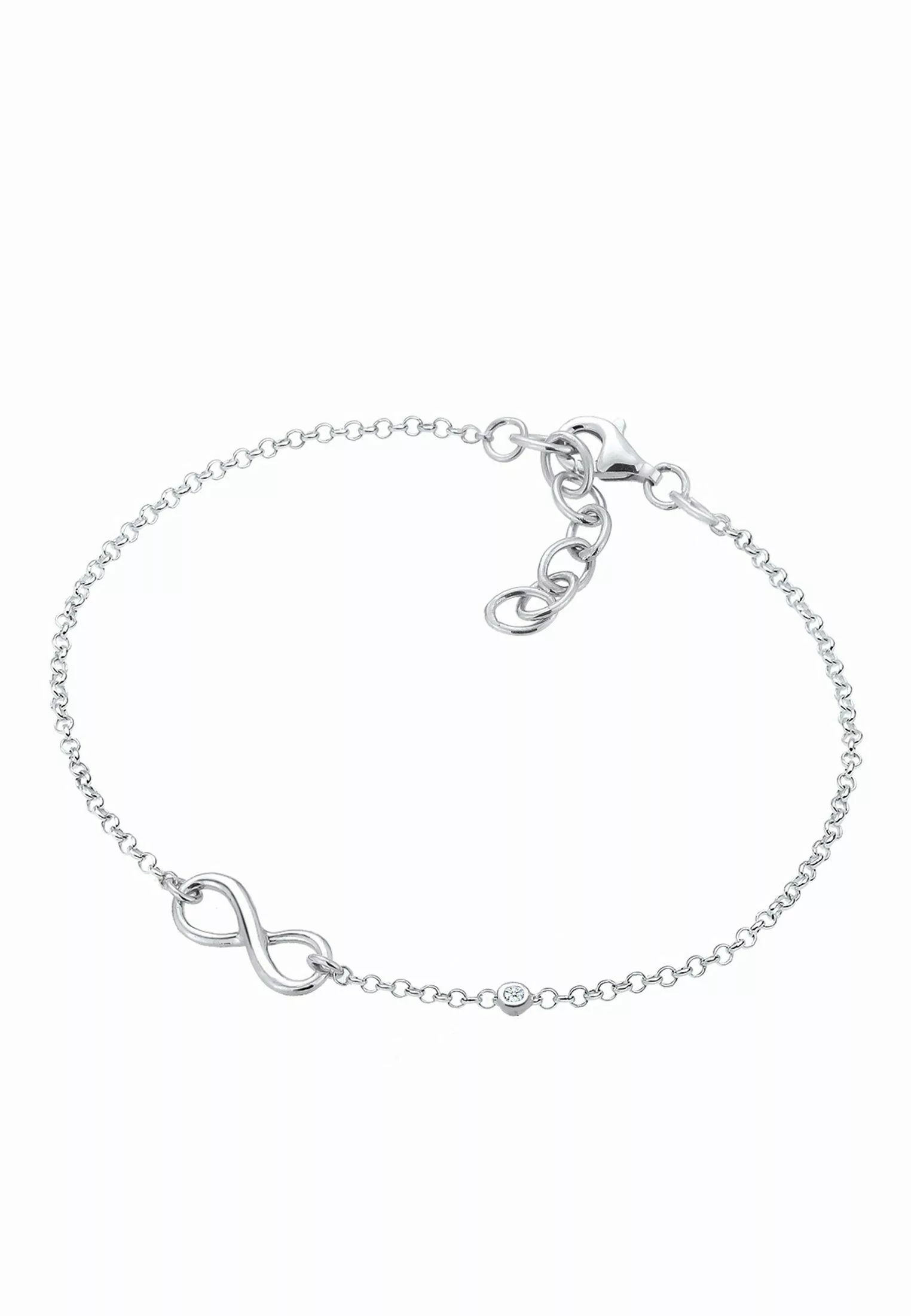 Elli DIAMONDS Armband Infinity Diamant Weiß günstig online kaufen