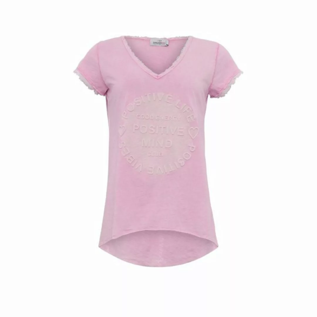 Zwillingsherz T-Shirt Damen T-Shirt Tail in blau, flieder oder rosa Aufdruc günstig online kaufen