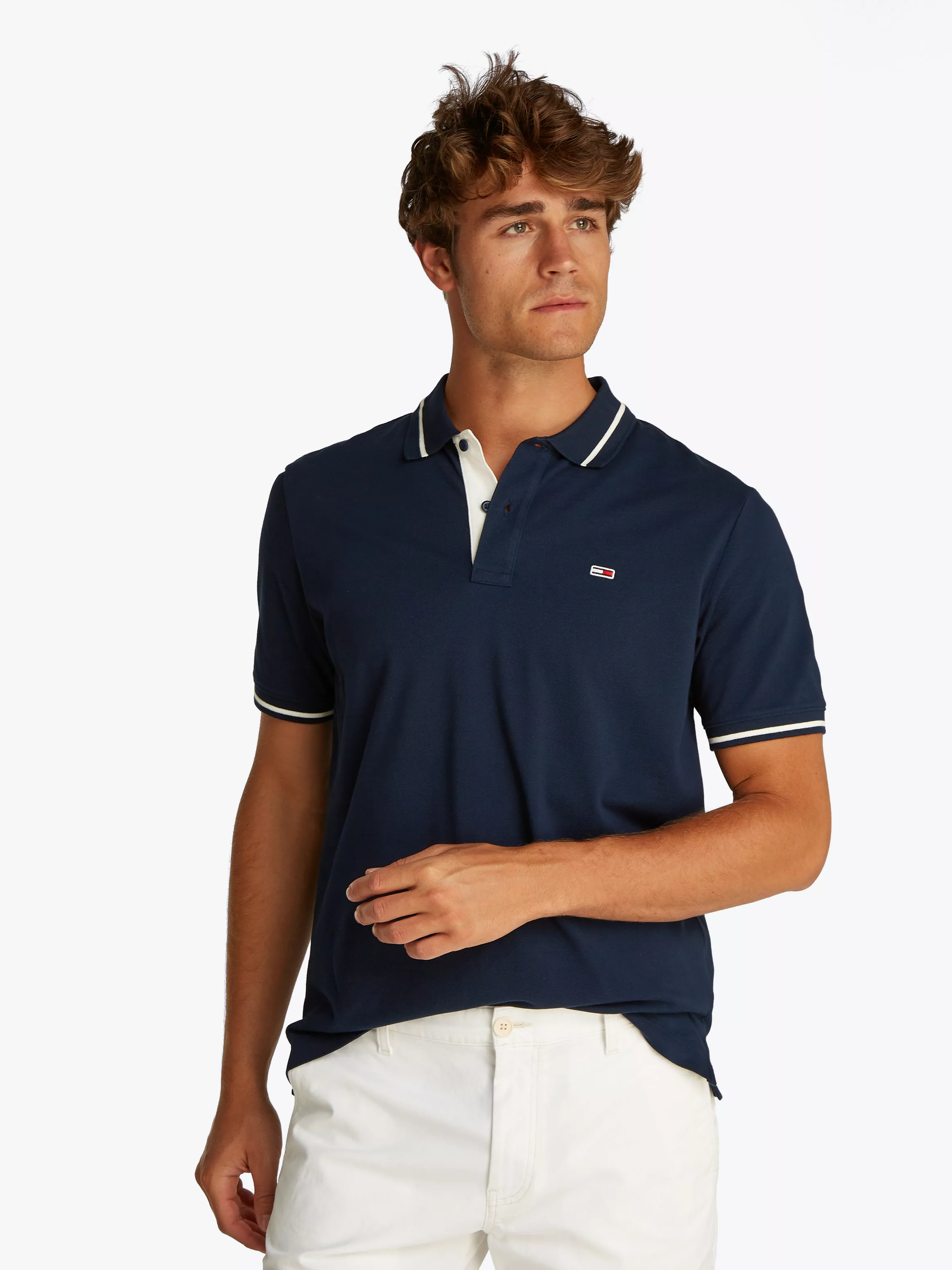 Tommy Jeans Poloshirt TJM REG TIPPED POLO mit Streifendetails günstig online kaufen