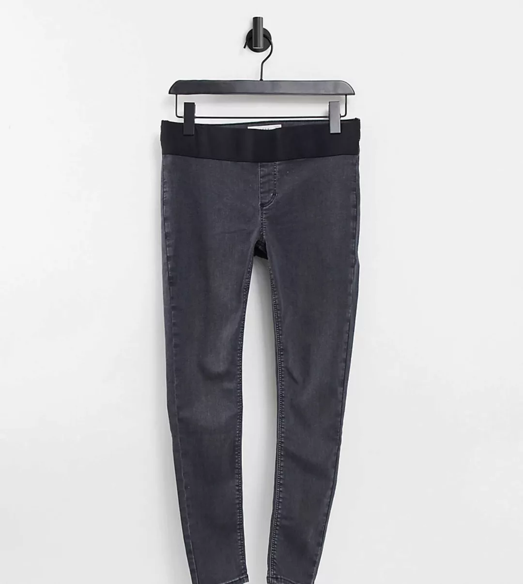 Topshop Maternity – Joni – Enge Jeans mit Unterbauchbund in verwaschenem Sc günstig online kaufen