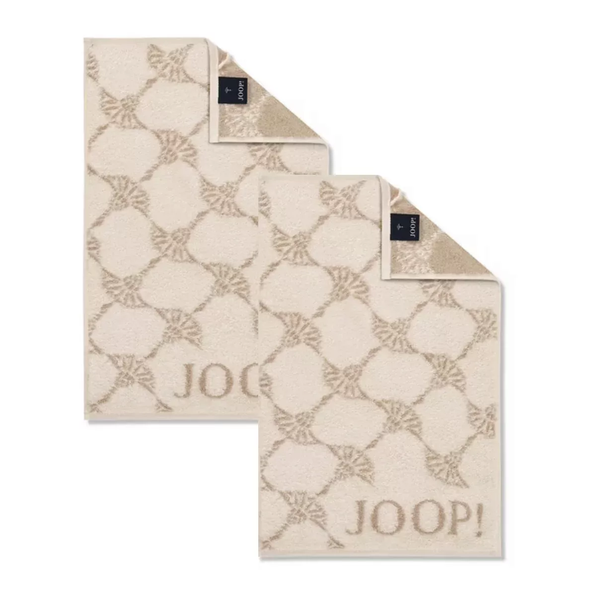 2 Stück Joop! Gästetuch Cornflower 1611-36 Creme 30x50 günstig online kaufen