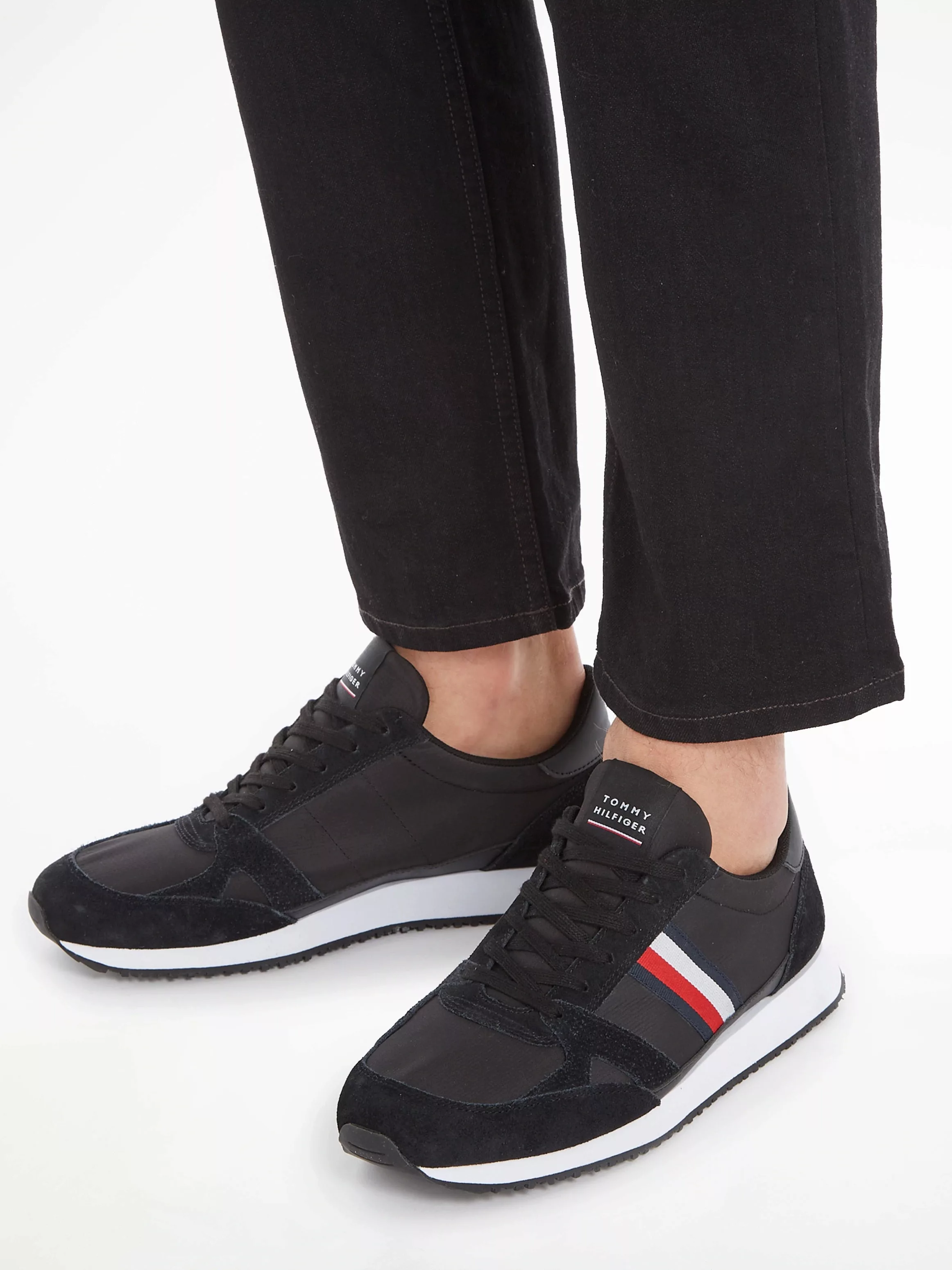 Tommy Hilfiger Sneaker "RUNNER LO VINTAGE MIX", mit seitlichen Streifen, Fr günstig online kaufen