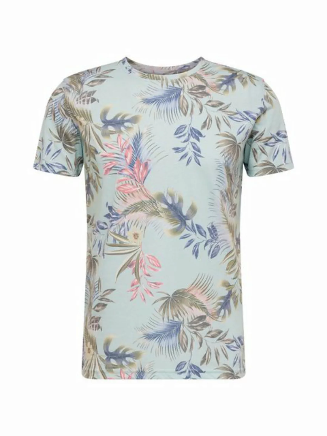 Key Largo T-Shirt MT00487 Palermo Hawaii Look Blumenmuster Rundhalsauschnit günstig online kaufen