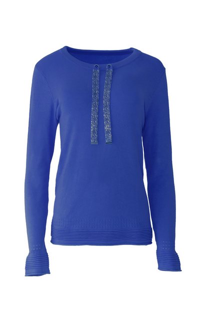 Passioni 3/4 Arm-Pullover Sportlicher Sommerpullover mit bestücktem Tunnelz günstig online kaufen