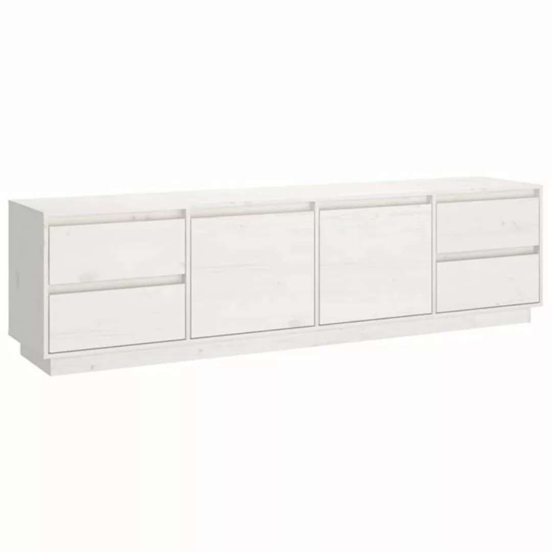 furnicato TV-Schrank Weiß 176x37x47,5 cm Massivholz Kiefer (1-St) günstig online kaufen