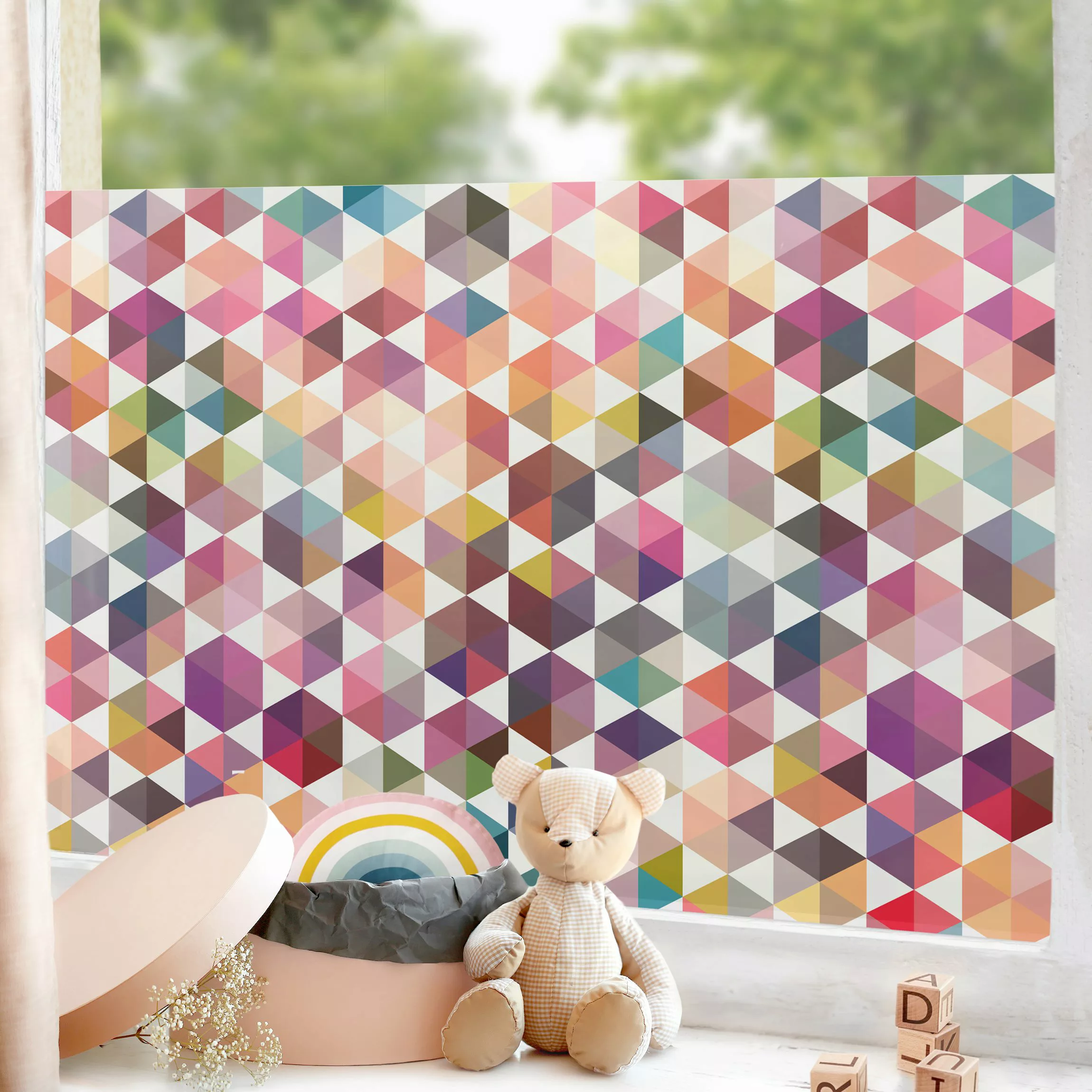 Fensterfolie Hexagon Facetten günstig online kaufen