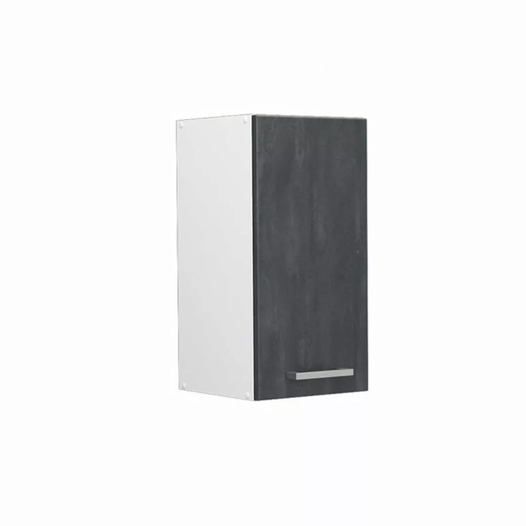 Livinity® Hängeschrank Küchenoberschrank R-Line 30 cm Weiß Schwarz Beton günstig online kaufen