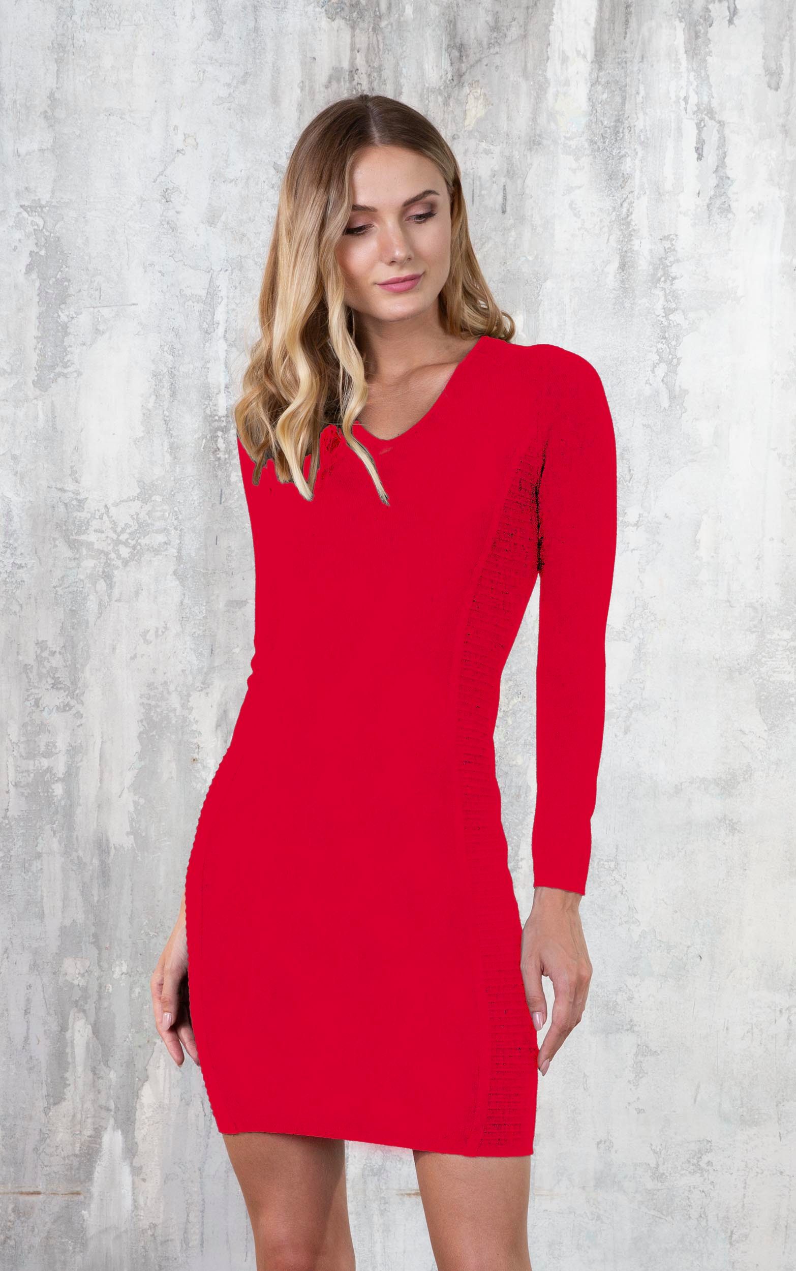 Passioni Strickkleid elegant und langärmlig mit günstig online kaufen