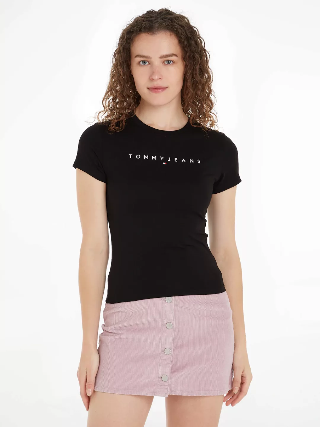 Tommy Jeans T-Shirt TJW SLIM LINEAR TEE EXT mit Logo-Schriftzug günstig online kaufen