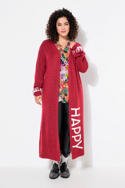 Angel of Style Strickjacke Long-Strickjacke Straight Fit HAPPY-Statements günstig online kaufen