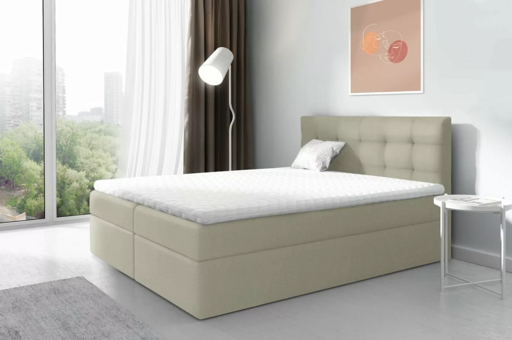 Stylefy Boxspringbett Ramiro (Schlafzimmerbett, Bett), Steppung günstig online kaufen