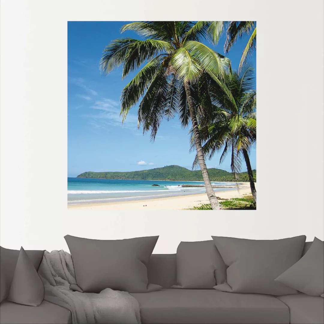 Artland Wandbild "Strand mit Palmen", Strandbilder, (1 St.), als Alubild, O günstig online kaufen